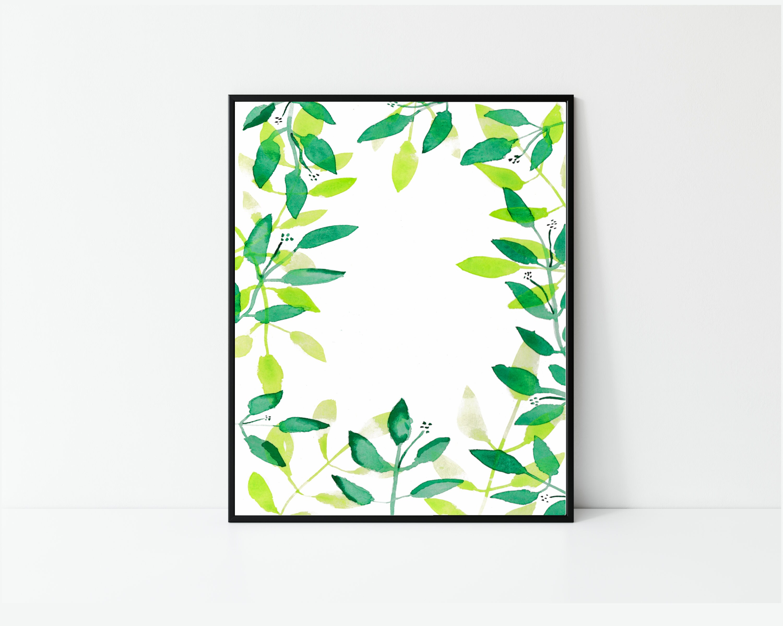 Greenery Frame Wall Art Téléchargement numérique | Etsy