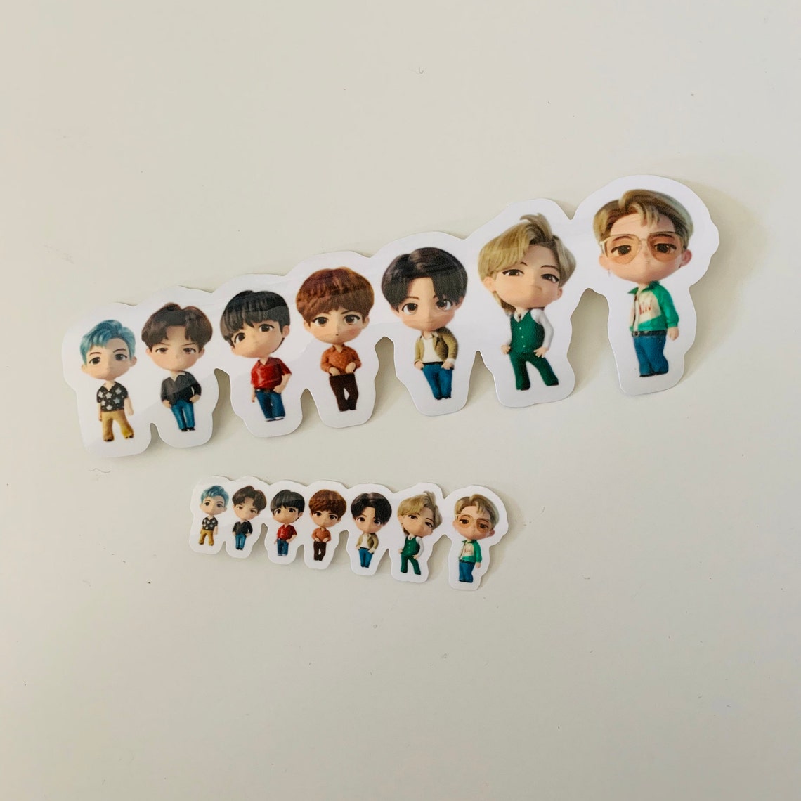 bts dynamite tiny tan stickers rm jin suga j hope jimin etsy
