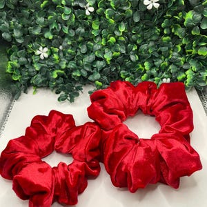Red Velvet Soft Hair Scrunchies/ Hair Accessories