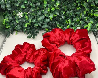 Red Velvet Soft Hair Scrunchies/ Hair Accessories