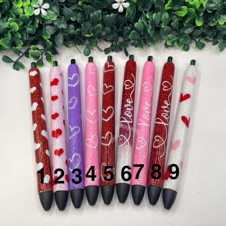Hearts Glitter Gel Pen | Refillable Inkjoy Pen - Etsy