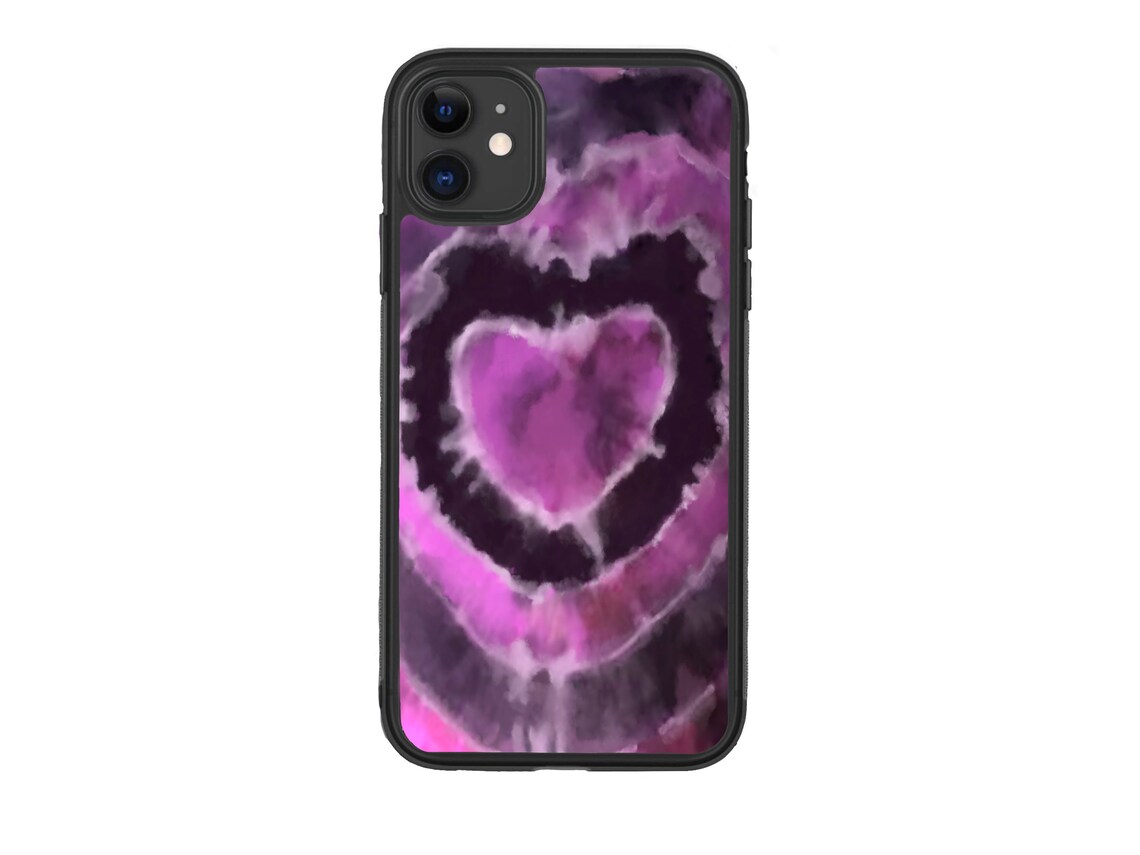 Pink Tie Dye Heart Phone Case - Etsy