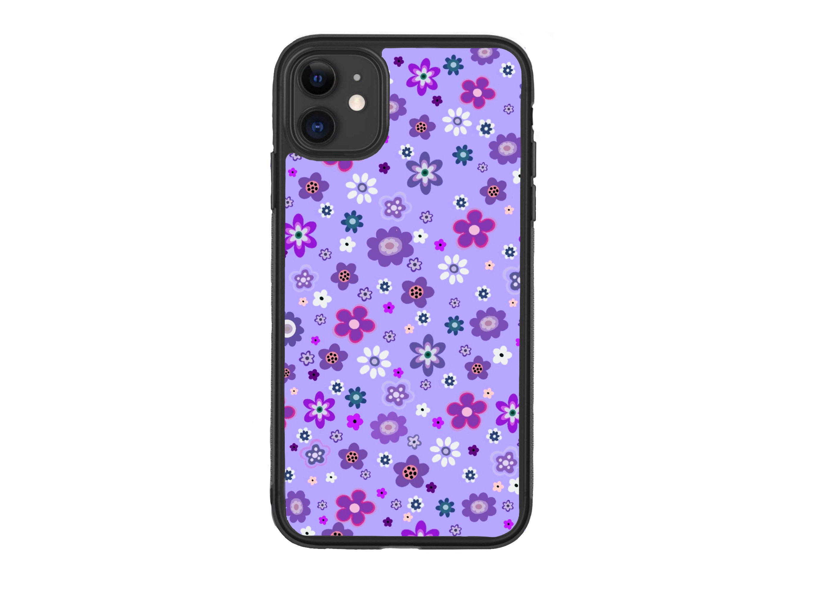 Purple Flower Power Phone Case Floral Print Flower Phone Etsy
