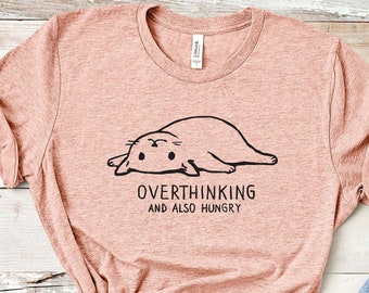 Overthinking and Also Hungry Cat Shirt Funny Cat Shirt Cat -