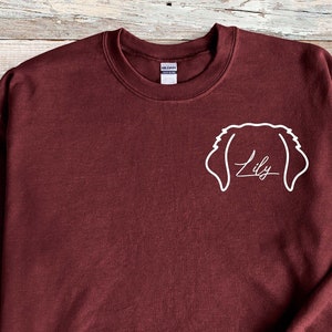 Dog Ear Shirt, Custom Dog Ear Shirt, Dog Name Tshirt, Dog