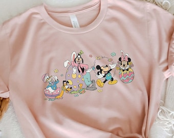Easter Bunnies Shirt, Disney Easter Shirt, Disney Characters Happy Easter T-Shirt ,Easter Shirt, Easter Gift For Kids