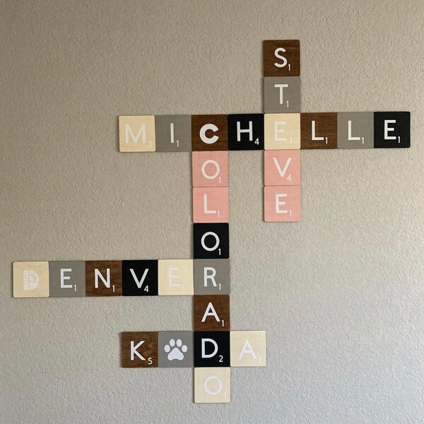 Scrabble Family Wall Tiles Generator Etsy