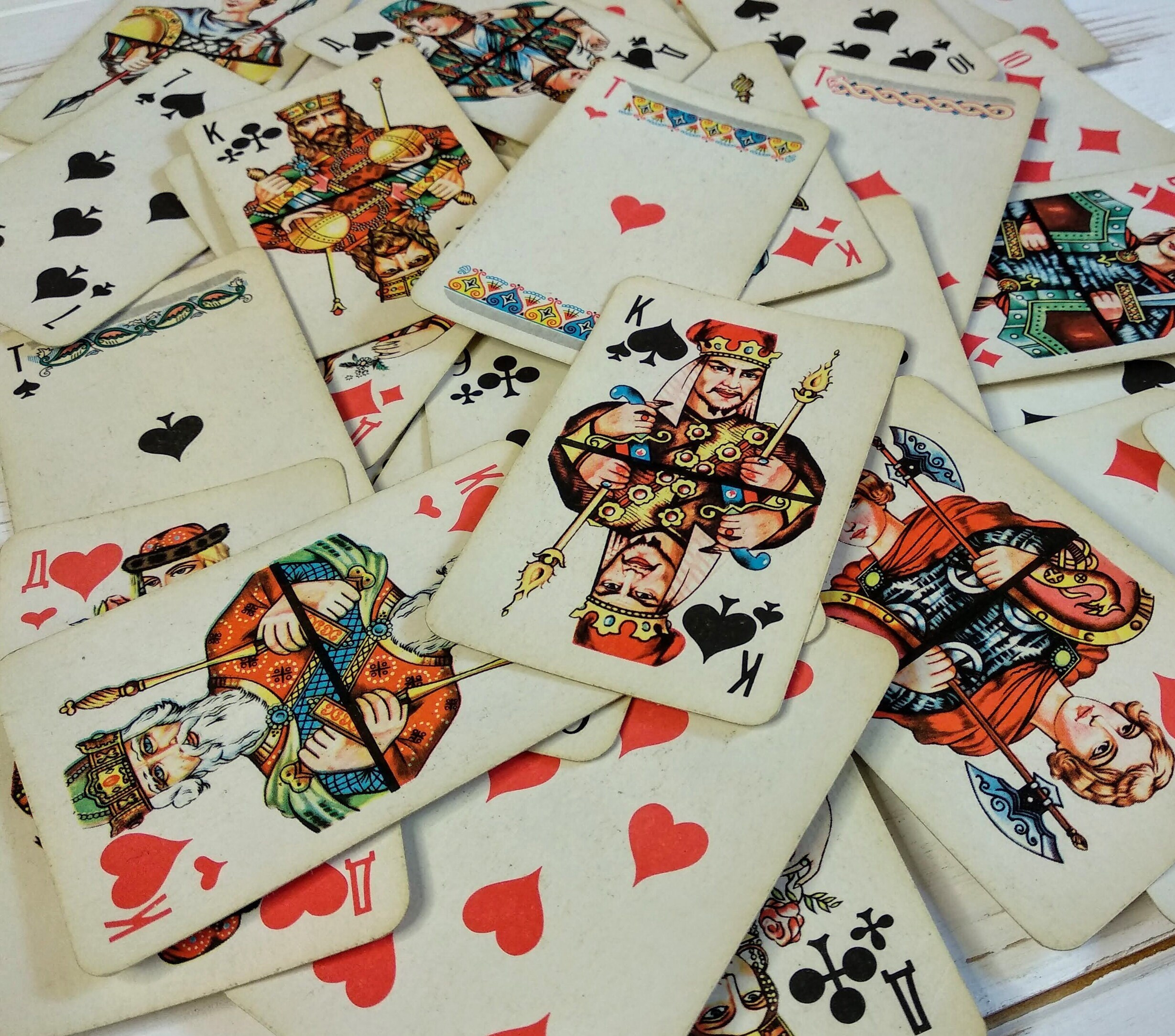 Vintage Soviet Genuine Playing Cards Deck of 36 Cards Etsy