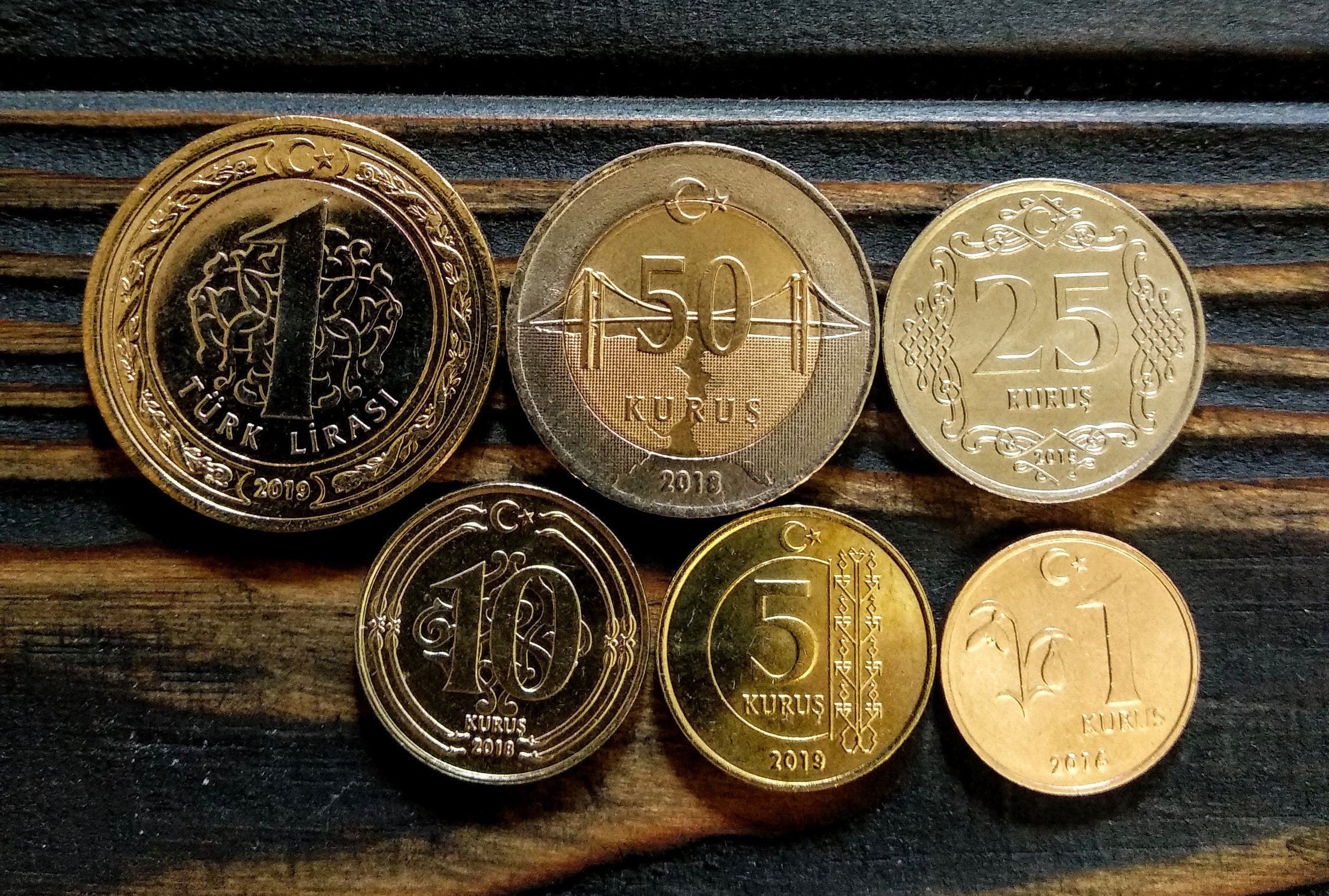 Full set of Turkish standard circulation coins 6 coins Etsy