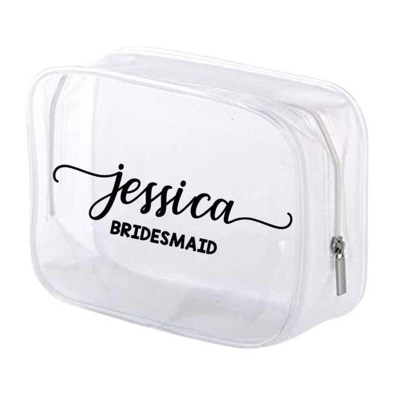 Personalized Toiletry Bag Custom Clear Bags Bridesmaid Gift Etsy
