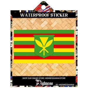 Born Hawaii l Hawaii l Kanaka Maoli l Hawaiian l Flag l Polynesian Islander Sticker