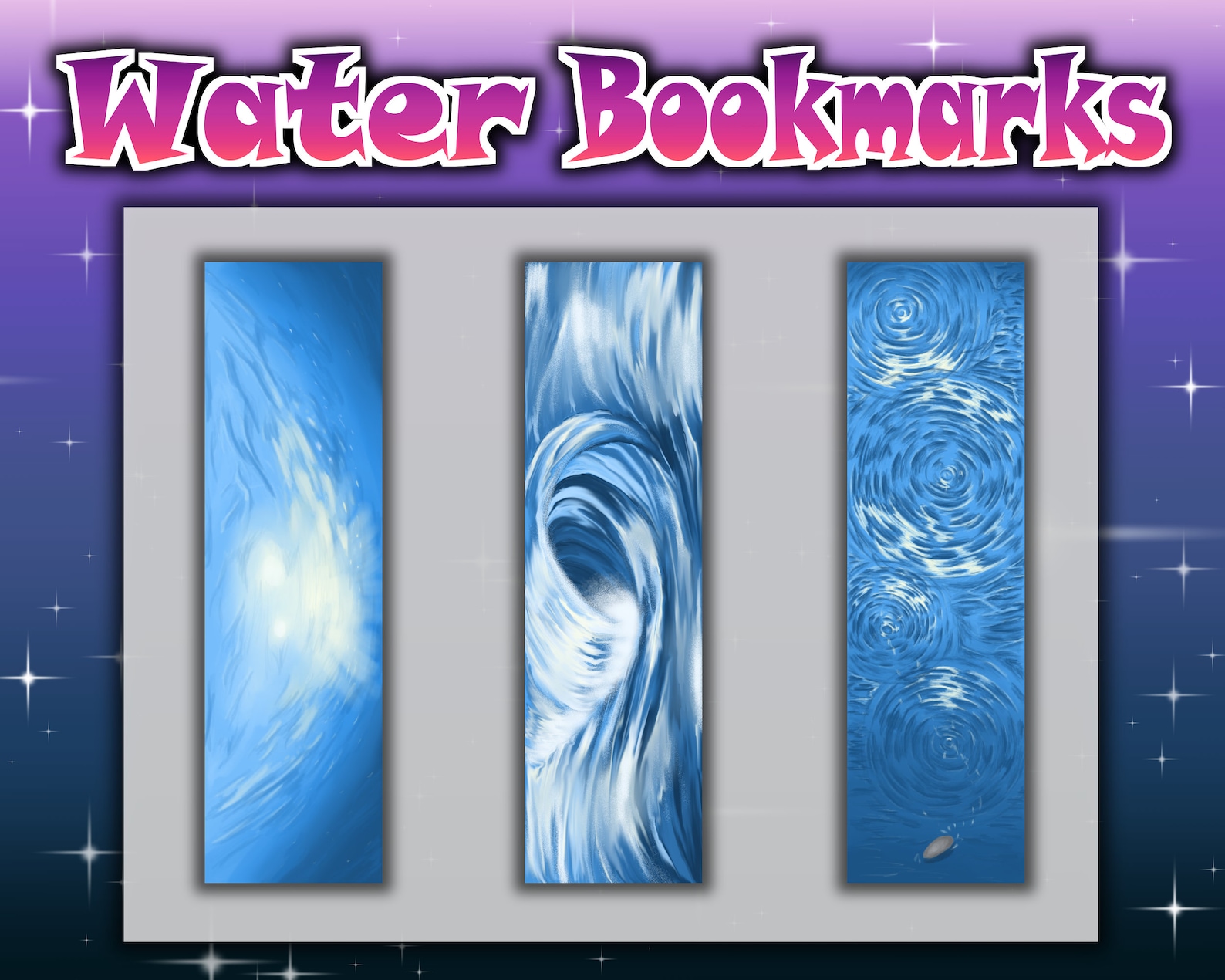 Bookmarks Printable Bookmarks Water Bookmarks Digital Etsy 日本