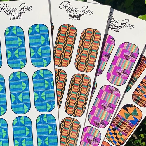 Kente Cloth Kente Cloth Waterslide Nail Decals Ghana Cloth Etsy