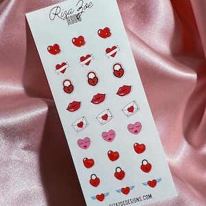 Take My Heart| valentine’s nail decals, valentine’s Waterslide nail decals, heart nail art, love nail supplies, love nail art