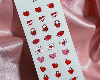 Take My Heart| valentine’s nail decals, valentine’s Waterslide nail decals, heart nail art, love nail supplies, love nail art