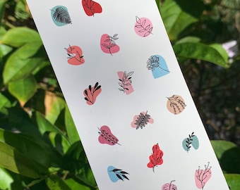 Abstract Leaves| Waterslide nail decals, Waterslide Nail Art, Abstract Nails