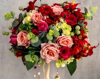 Flower topiary mothers day gifts Silk topiary birthday gift for mom