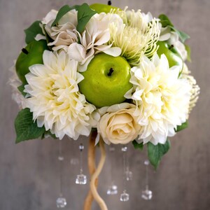 Topiary rustic wedding centerpiece Topiary silk flower arrangement wedding flowers centerpiece