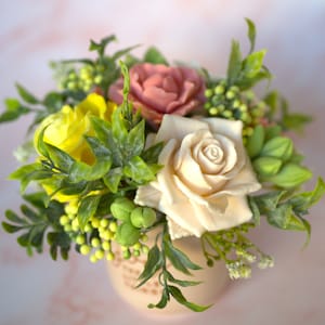 Soap Flower bouquet handmade decorative soap Gift for mom Bouquet soap flower Christmas gift