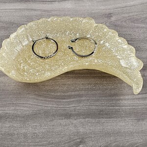 Angel bird feather trinket tray