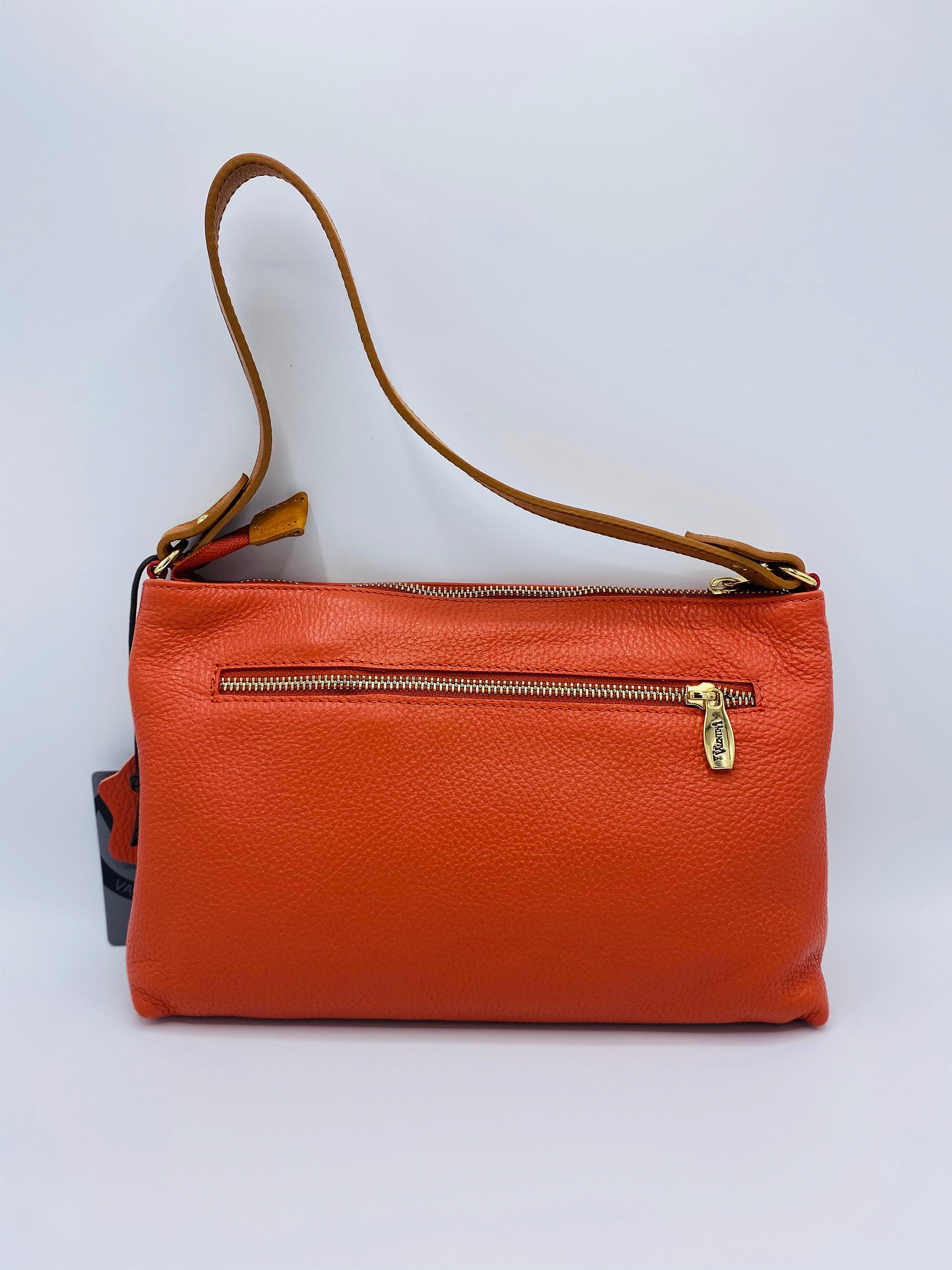 Valentina Italia Womens Crossbody Leather Handbag NWT Coral Etsy