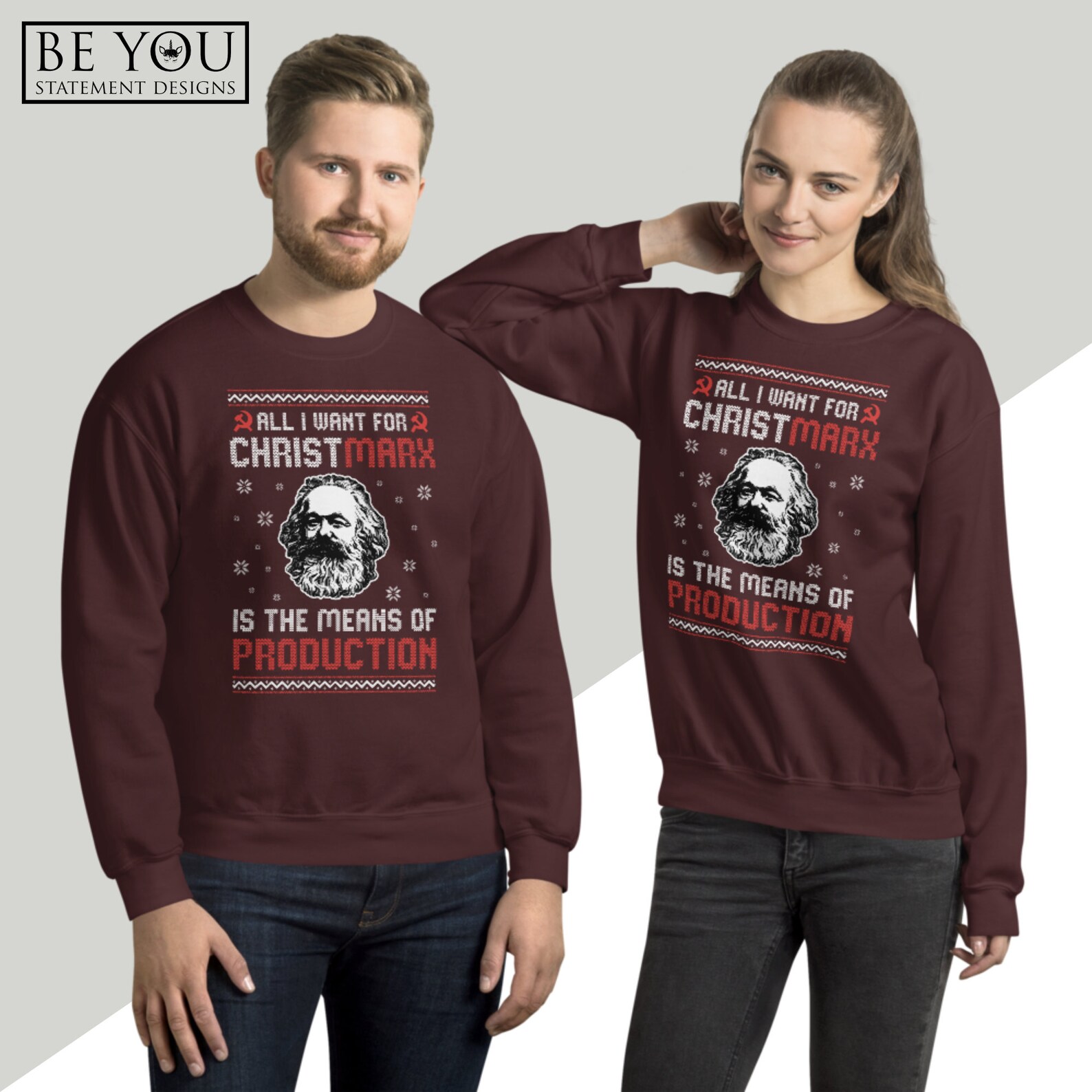 communist christmas sweater
