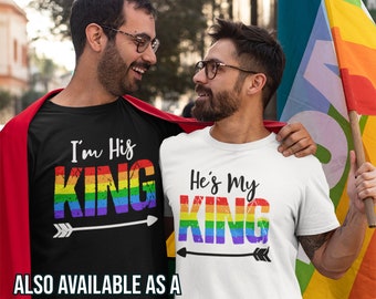 His and His King Matching Gay Couple Shirt, Valentine's Day Date Sweatshirt, LGBT Hoodie