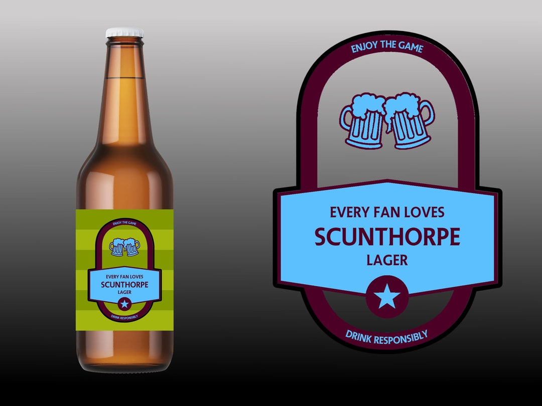 8 X Scunthorpe Utd Beer Bottle Labels Etsy