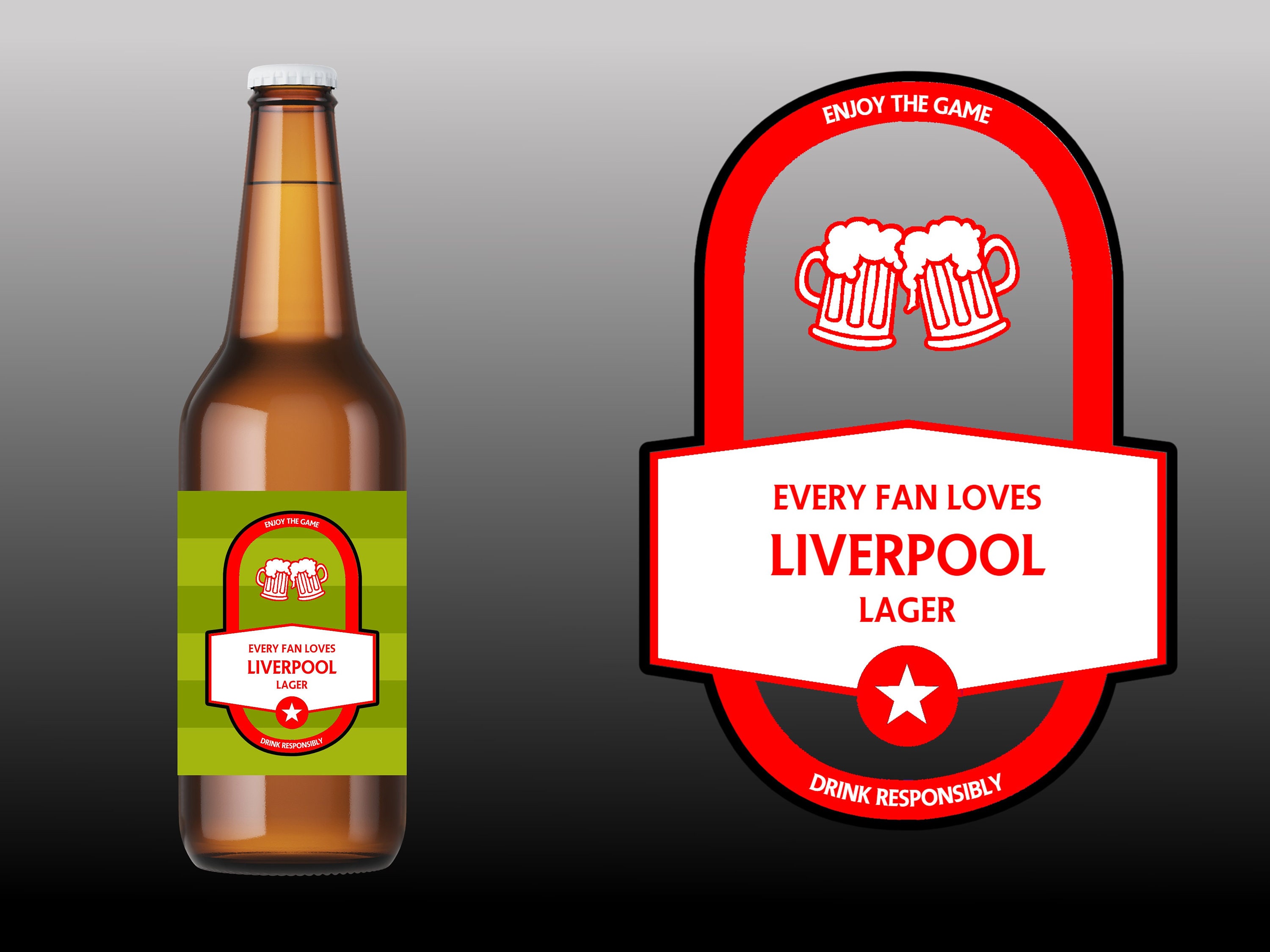 8 X Liverpool Beer Bottle Labels - Etsy