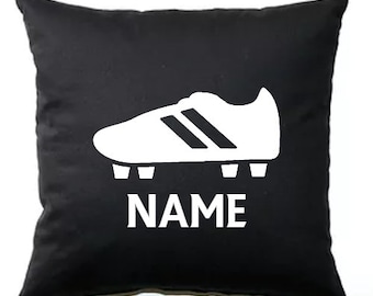 Personalised Football Boot Cushion Cover for Kids Bedroom