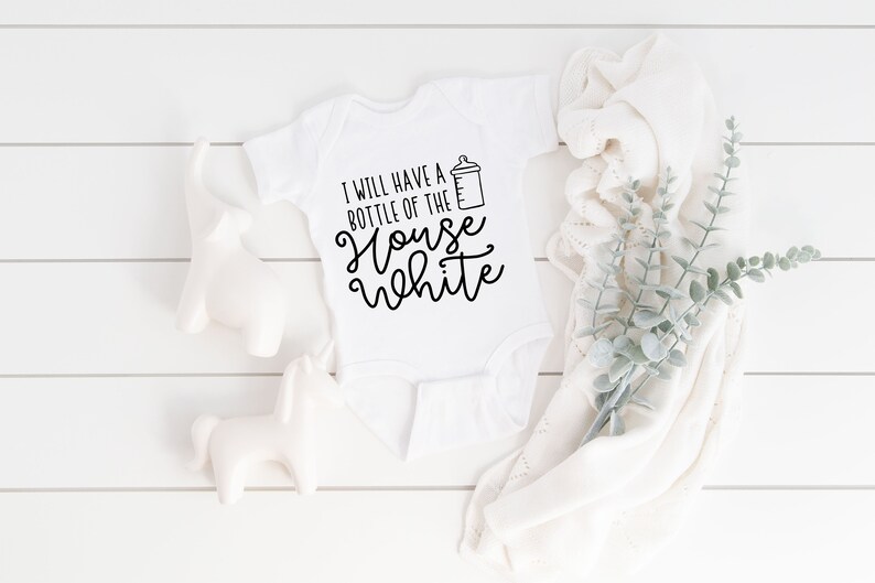 Baby Shower Gift Baby Humor Baby Gift House White Bottle Cute Wine Bottle Onesie Funny Baby Onesie
