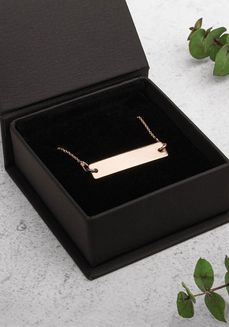 Motivational Inspirational Law of Attraction Mantra I am light Spiritual Engraved Silver Bar Chain Necklace Gold Silver Rose