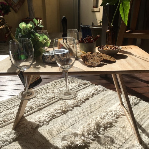 Personalised Picnic Wine Table Bamboo Wine and Cheese Etsy Australia
