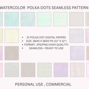 Polka Dot Digital Paper Bundle: Earthy Seamless Patterns (JPG/PNG, 300 DPI)