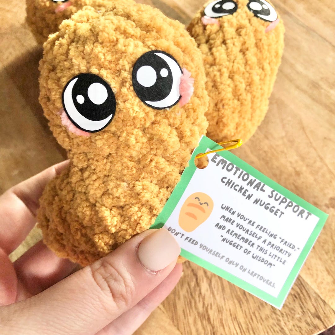 Supportive Chicken Nugget Plush Handmade Variety Emotional Support ...