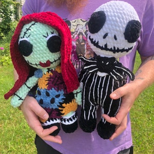 PRE ORDER Jack and sally XL Crochet Plushie handmade