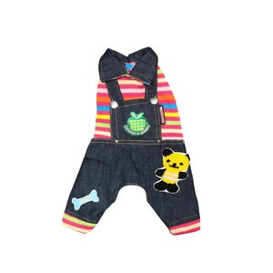 Denim Overall with Badges XS
