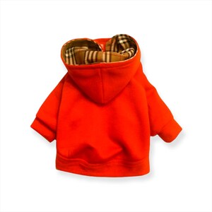 Red Hooded Jacket with Checker