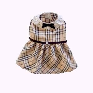 OOAK Handmade Checker Dress for Dogs Size S