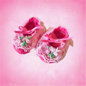 OOAK Handmade Doll  Shoes for size S Monchhichi and 1/6 bjd