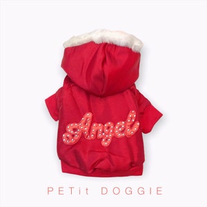 Exclusive Hooded Angel Windbreaker with Short Fur for Dogs