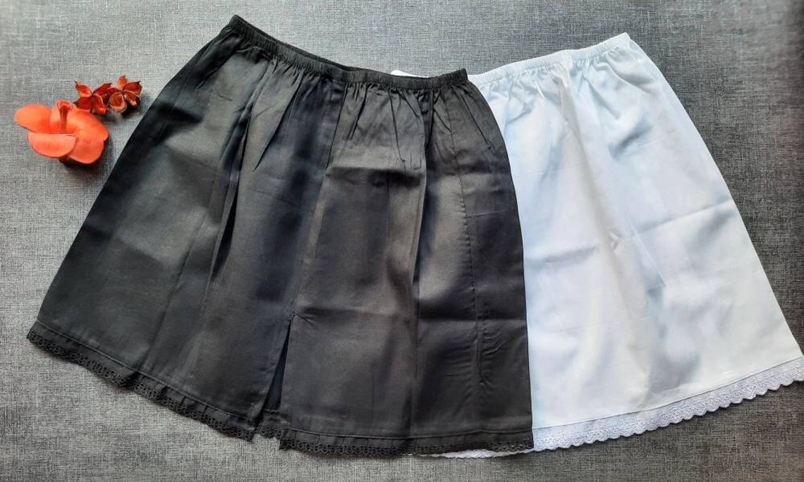 Black White Half Slips UK SIZE 420 Petticoats Pure Cotton Etsy UK