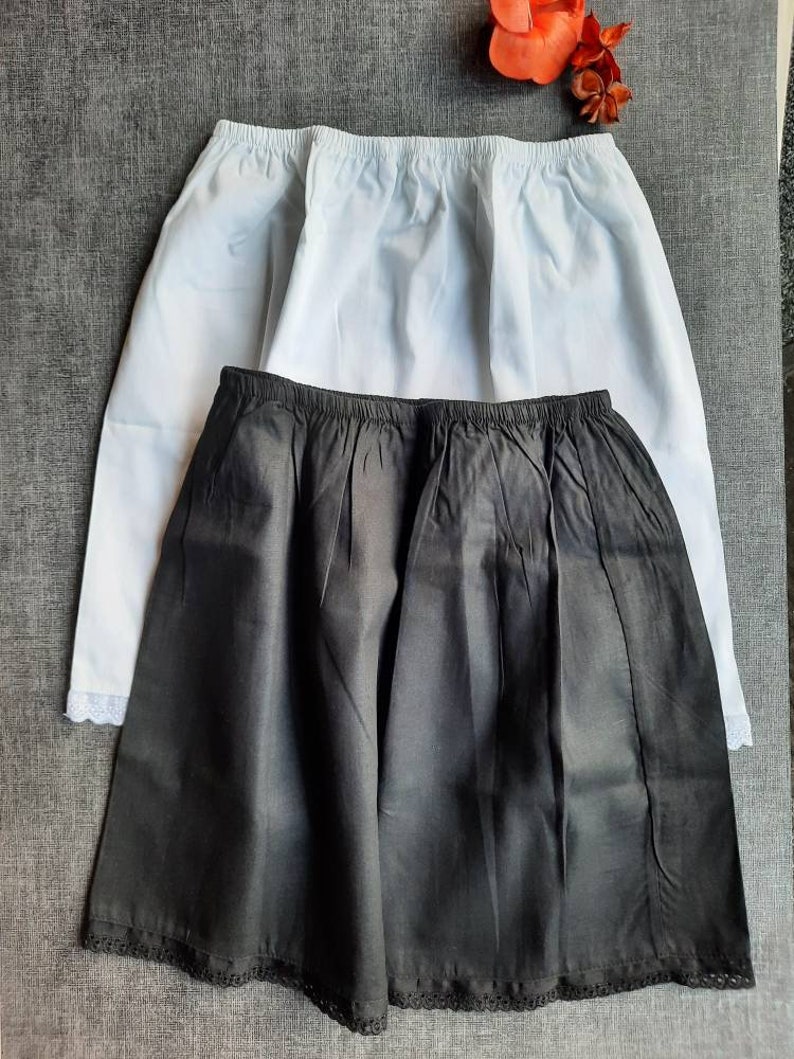 Black White Half Slips UK SIZE 420 Petticoats Pure Cotton Etsy UK