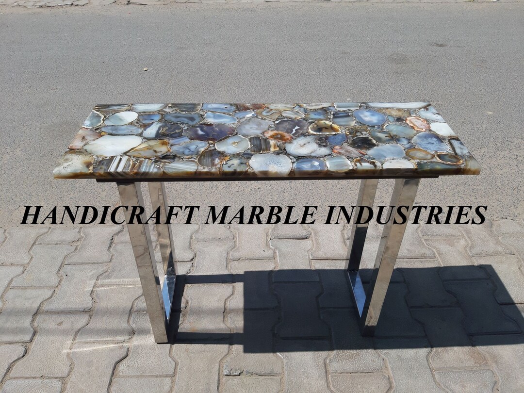 Agate Table Top Agate Table Natural Agate Console Table Etsy