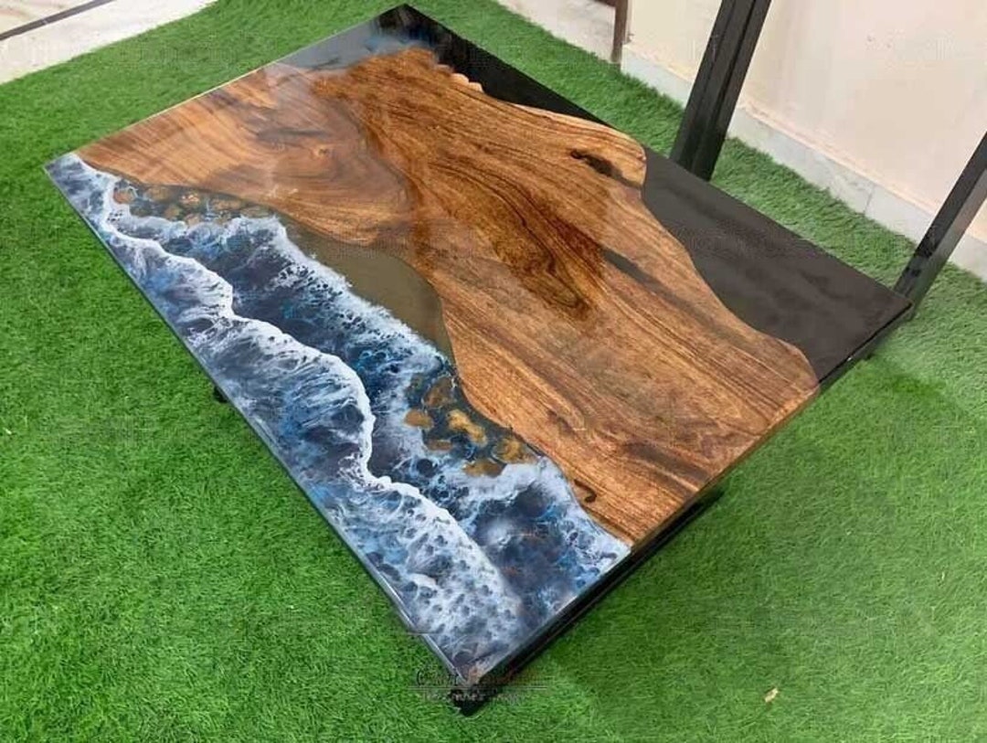 Ocean Epoxy Dining Table Custom Epoxy Table Etsy
