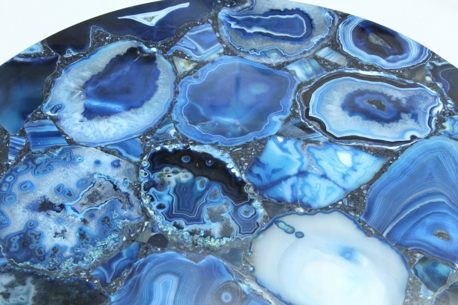 Blue Agate Table Top Round Table Side Table Coffee Table Etsy