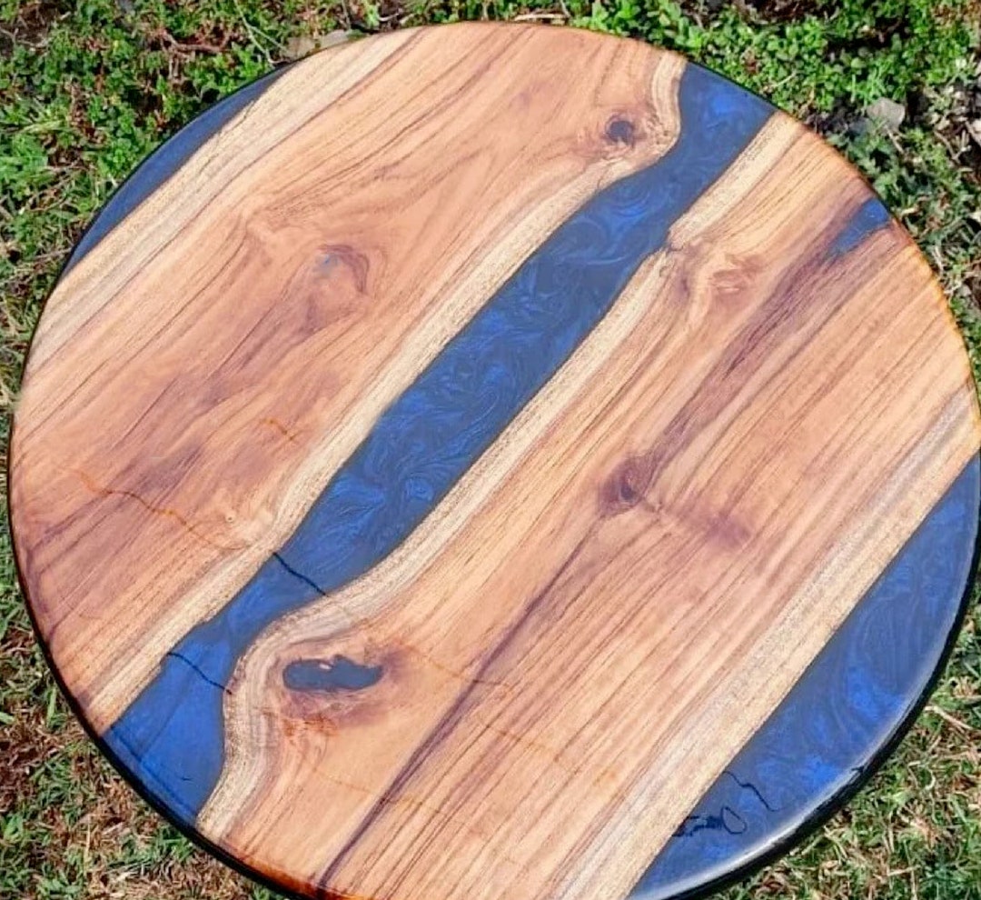 Round Epoxy Table Epoxy Wood Table Round Epoxy Dining Table Etsy