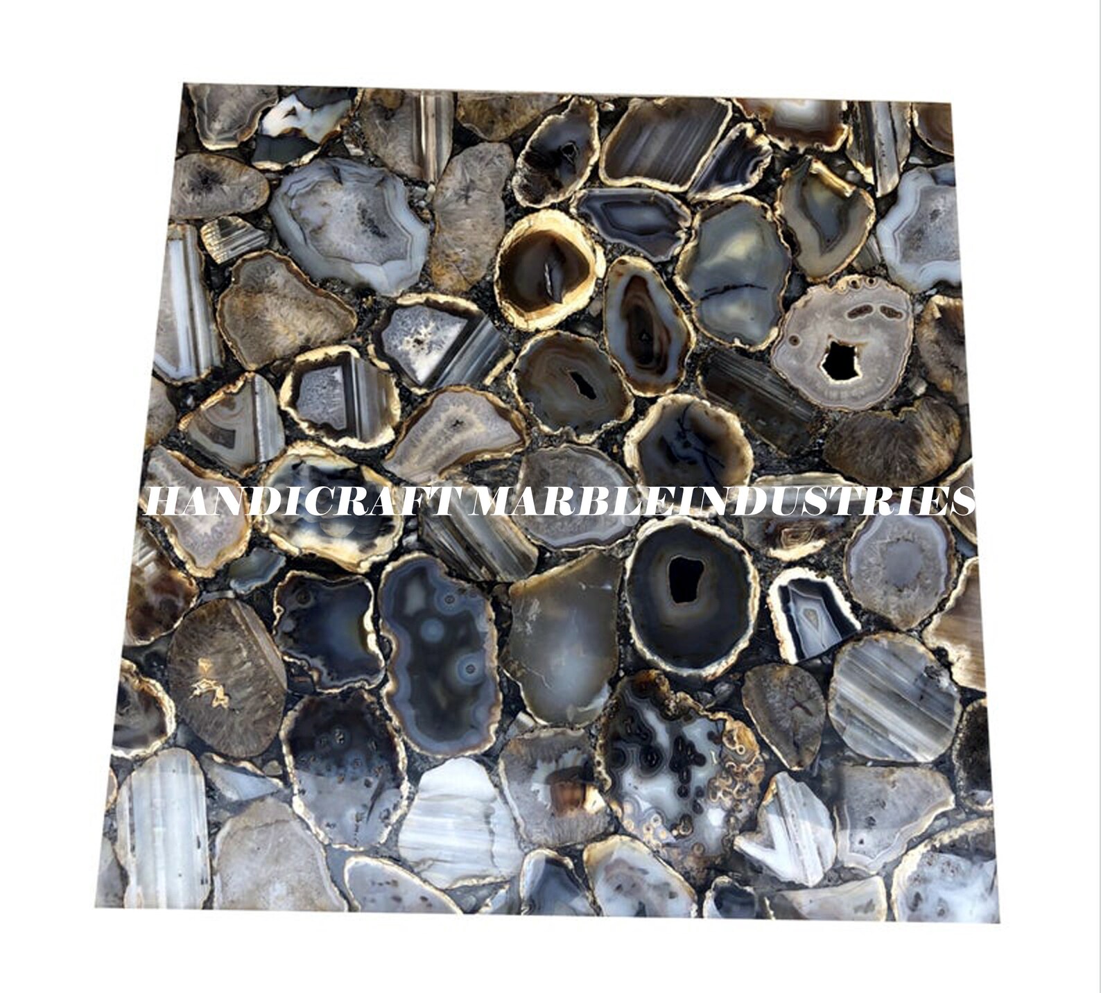 Square Agate Stone Table Natural Agate Square Table Top Etsy