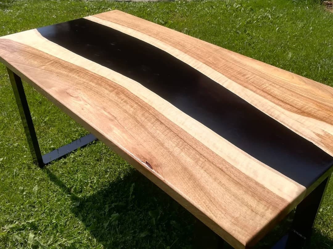 Epoxy Tisch Live Edge Holztisch Epoxidharz Flusstisch | Etsy