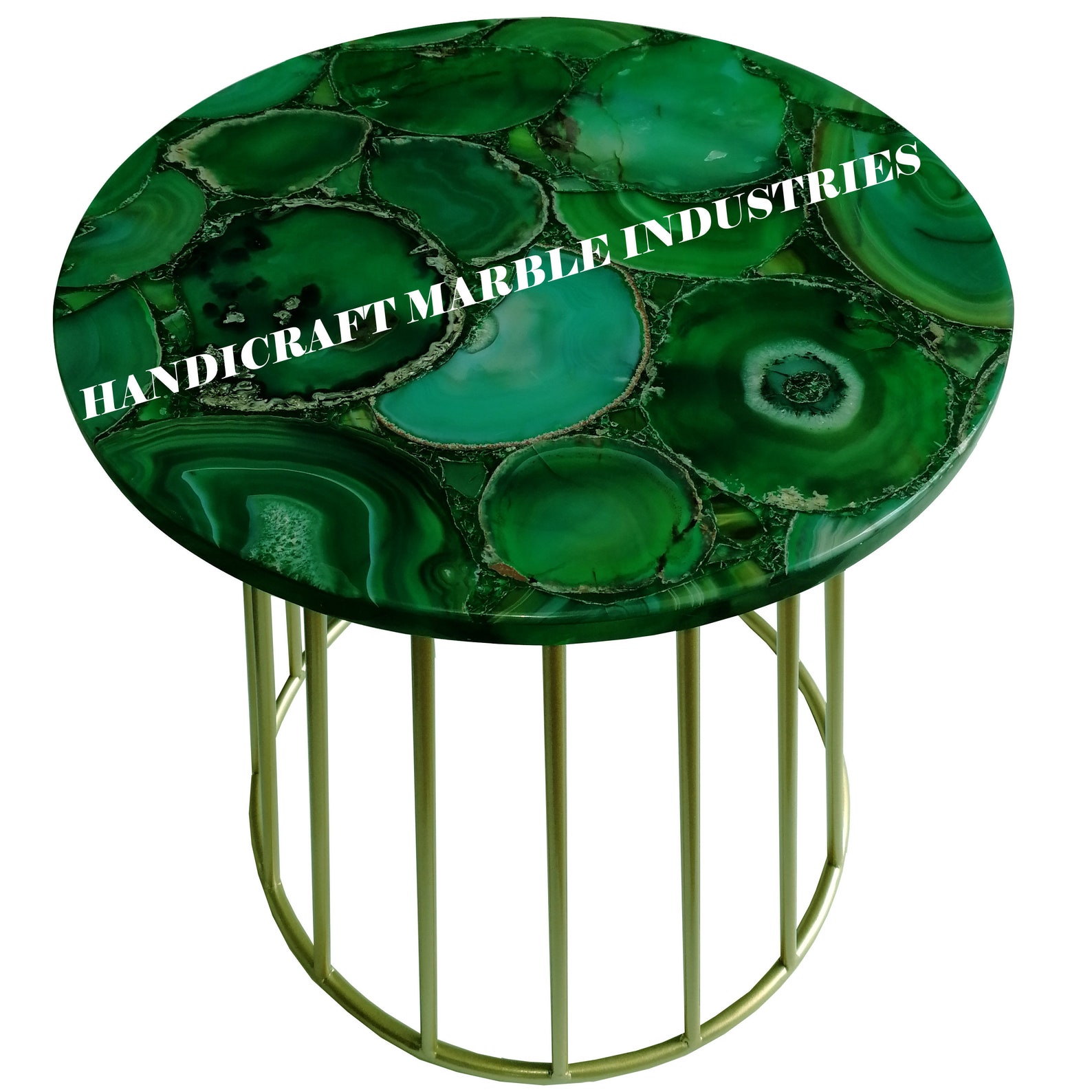 12 Agate Table Top Round Coffee Table Green Agate Etsy